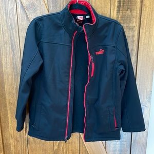 Black and red puma L jacket